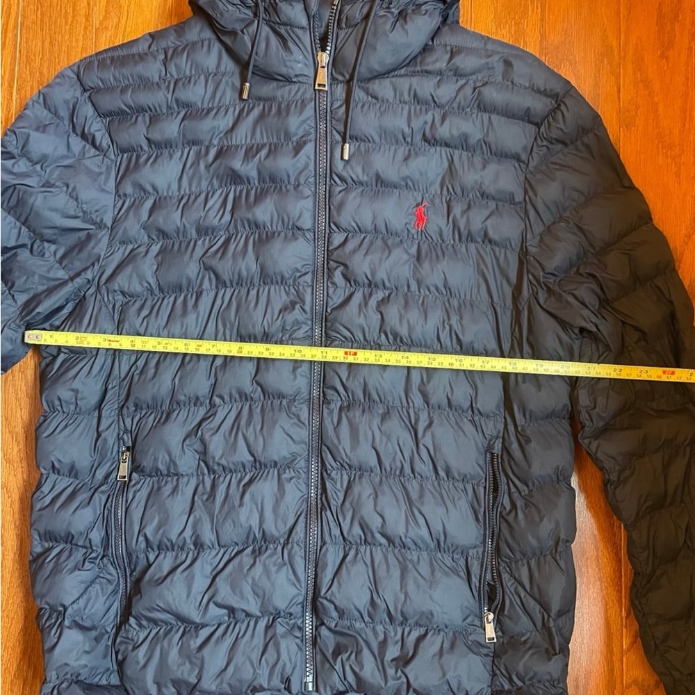 Men navy blue polo puffer - Picture 1 of 2